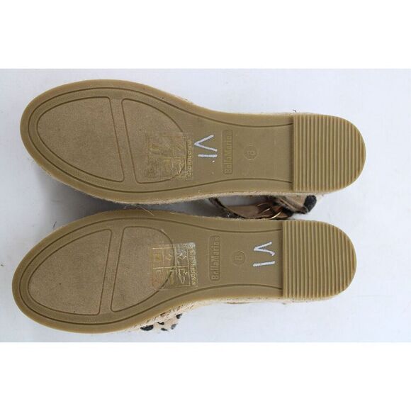 Bella Marie Leopard Espadrilles Size 8 Women's Peep Toe - Picture 11 of 11